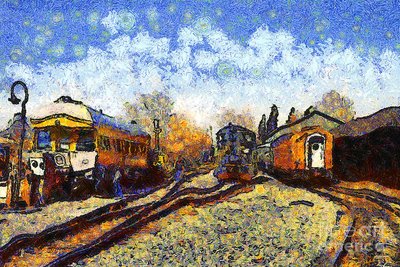 Train Station by Vincent van Gogh